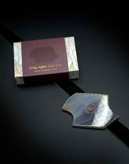 Pele Grey Agate Gua Sha Facial Massage Tool