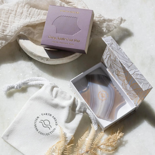 Pele Grey Agate Gua Sha Facial Massage Tool